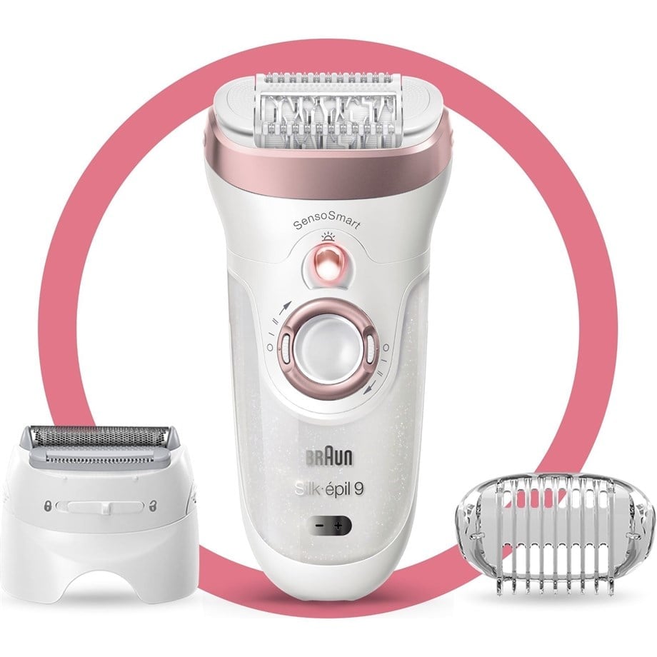 Braun Silk-épil 9 9720 SensoSmart Kablosuz Islak & Kuru 4 Ek Parçalı 2'si 1 Arada Epilatör