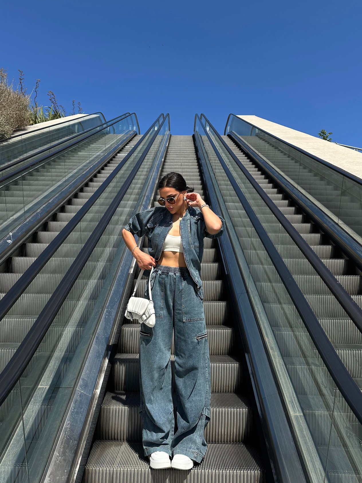 Jersey Denim Takım Yeşil