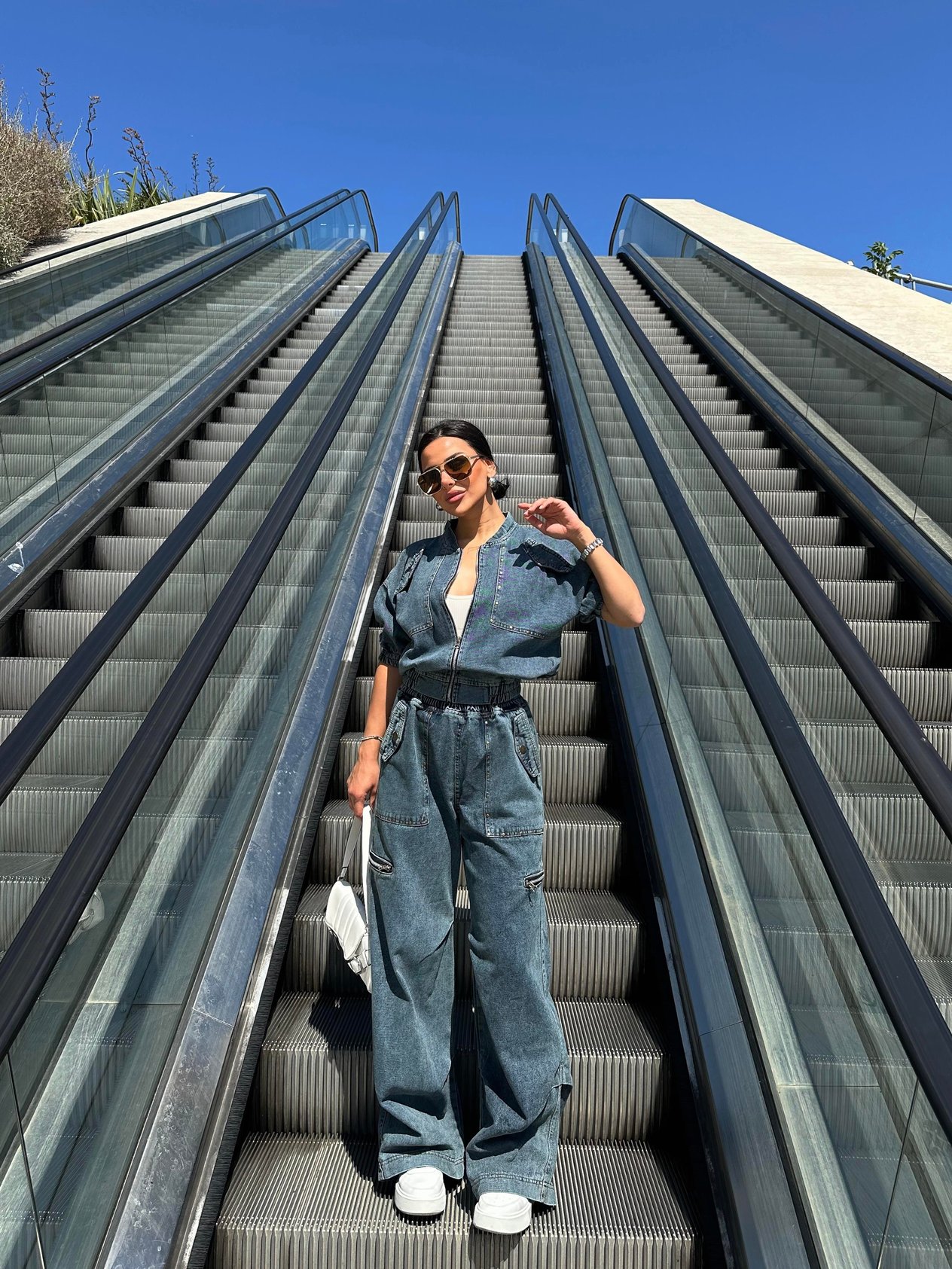 Jersey Denim Takım Yeşil