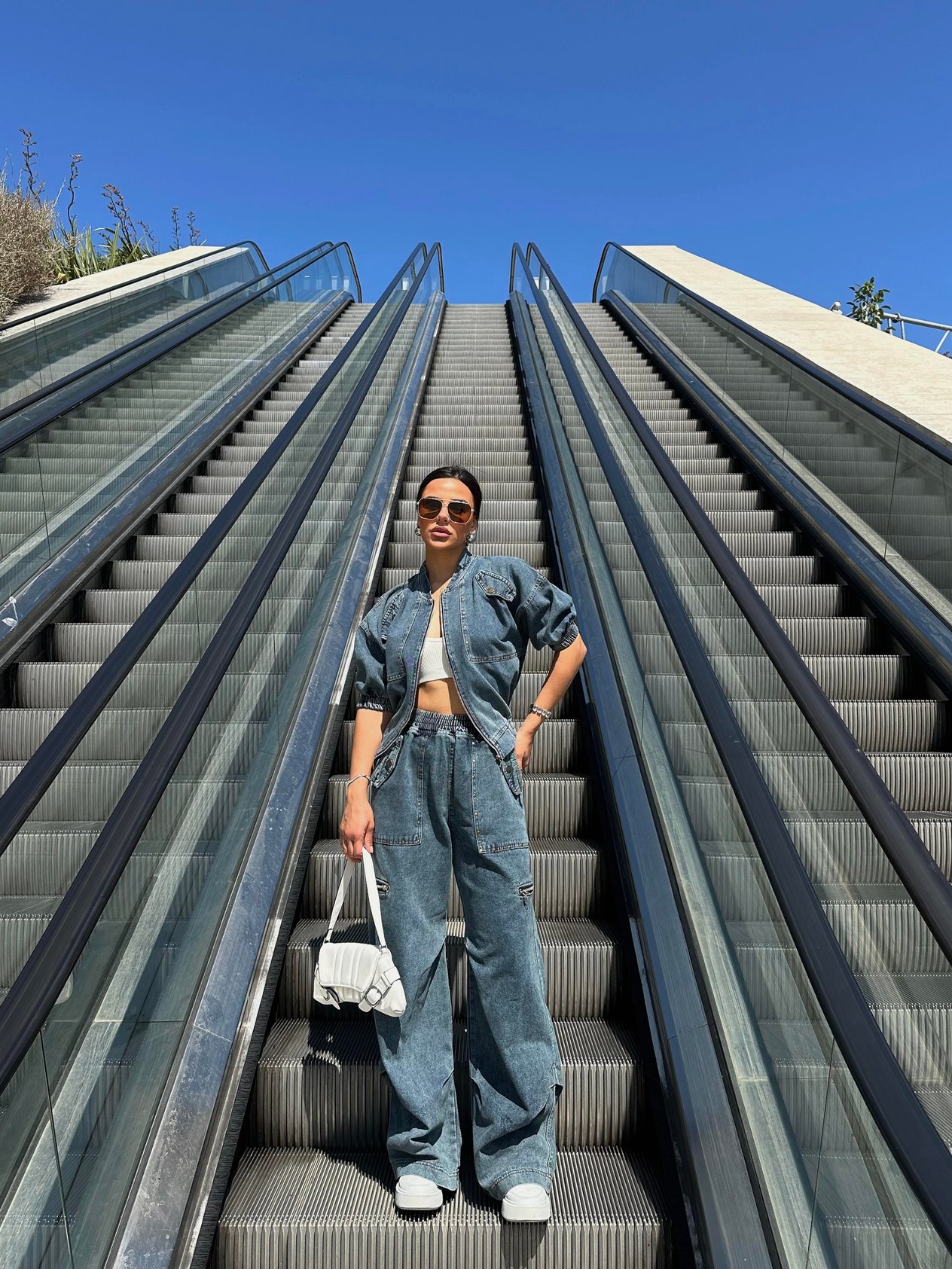 Jersey Denim Takım Yeşil