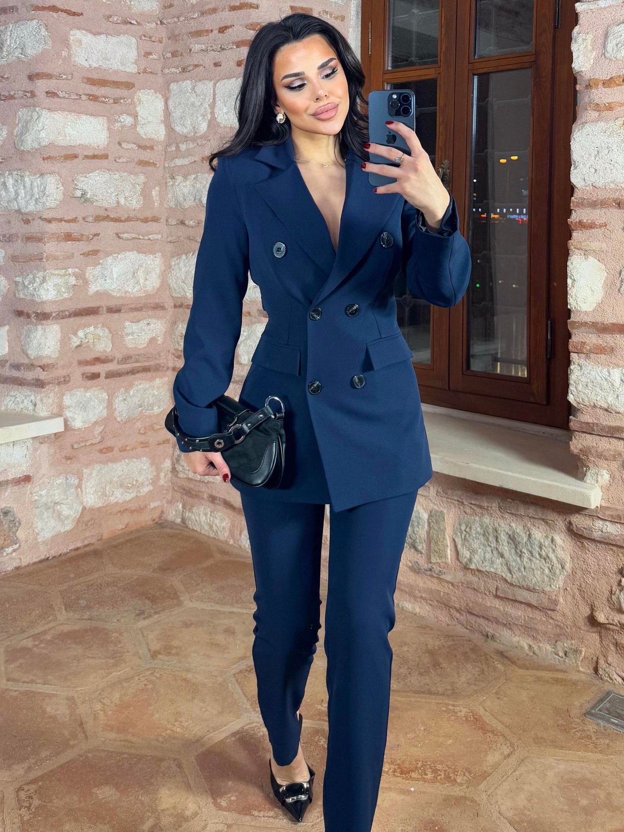 Look Klasik Ceketli Takım Lacivert