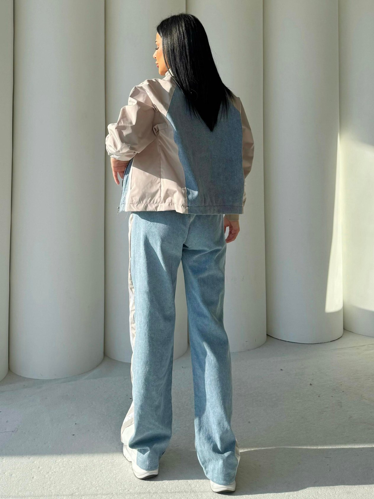 Russet Paraşüt Detaylı Denim Takım Bej
