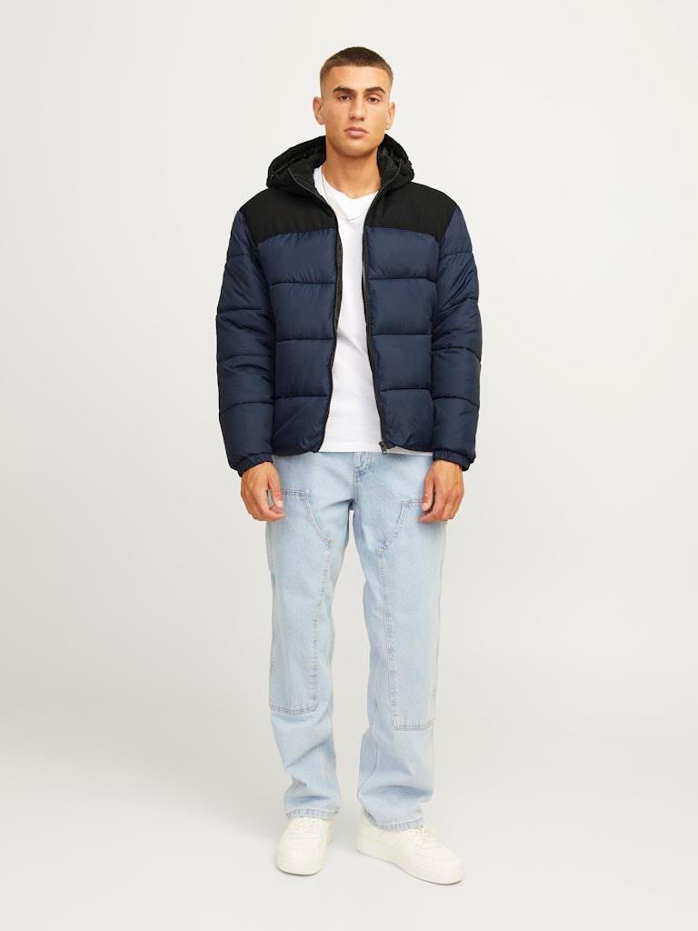 JJMOON HOOD PUFFER Navy