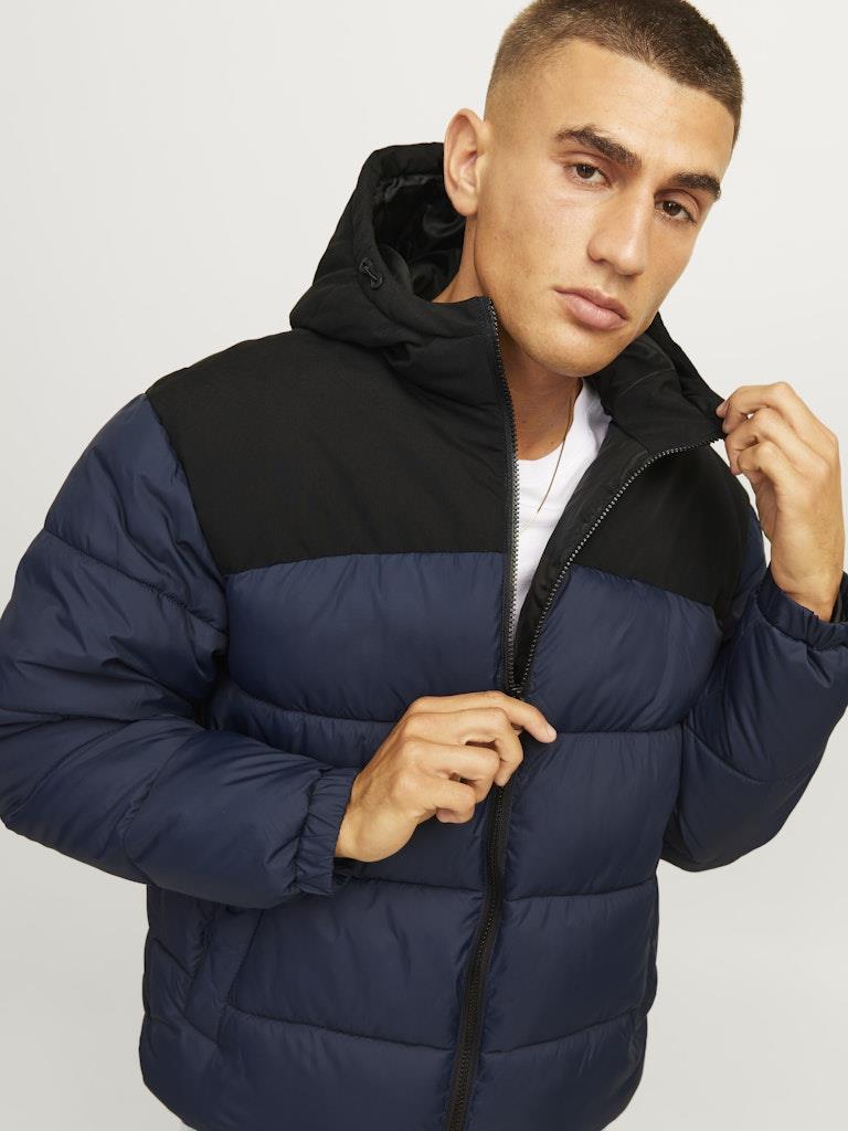 JJMOON HOOD PUFFER Navy