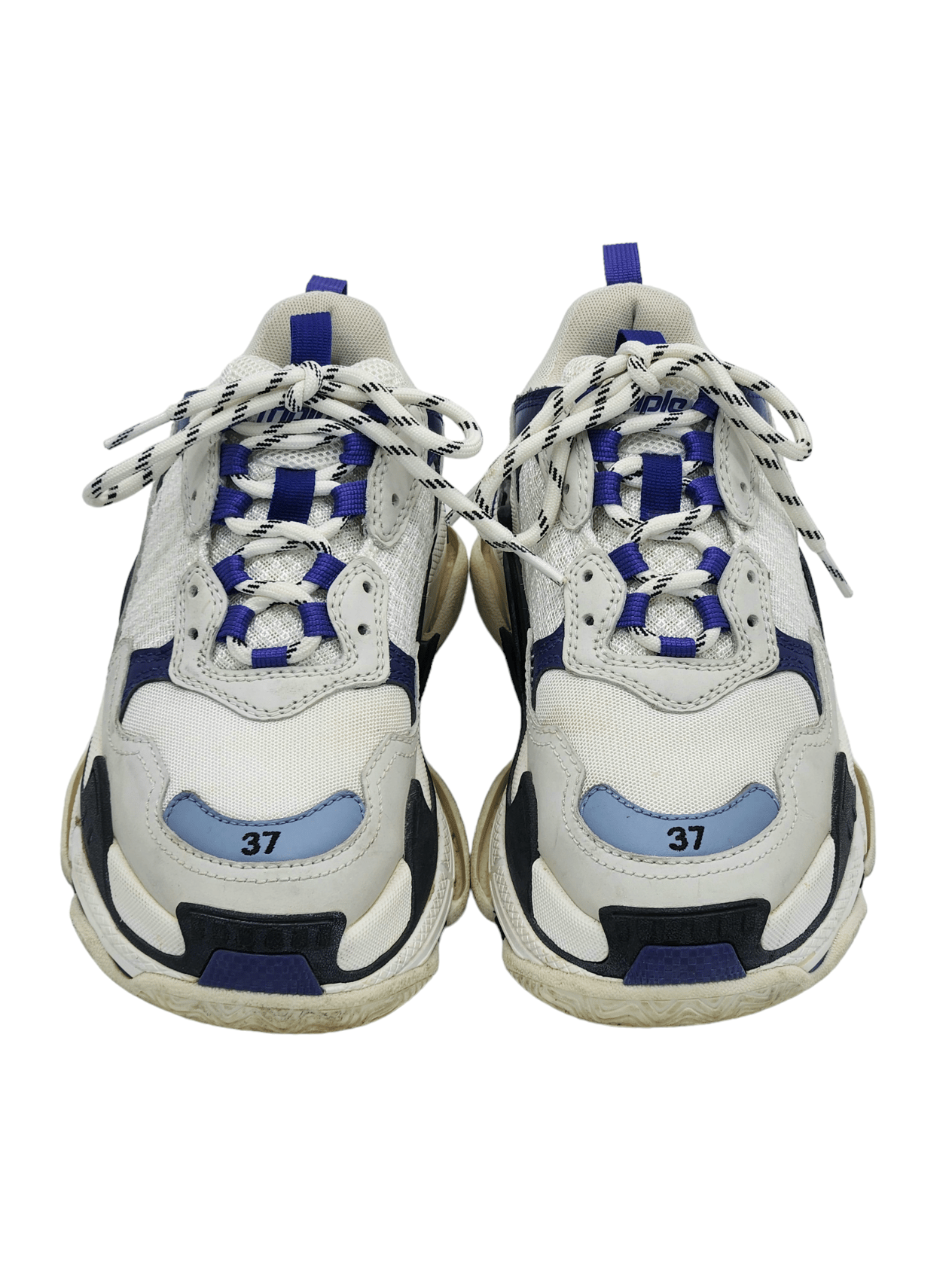 Balenciaga White Purple Blue Triple S Sneakers BALENCIAGA  