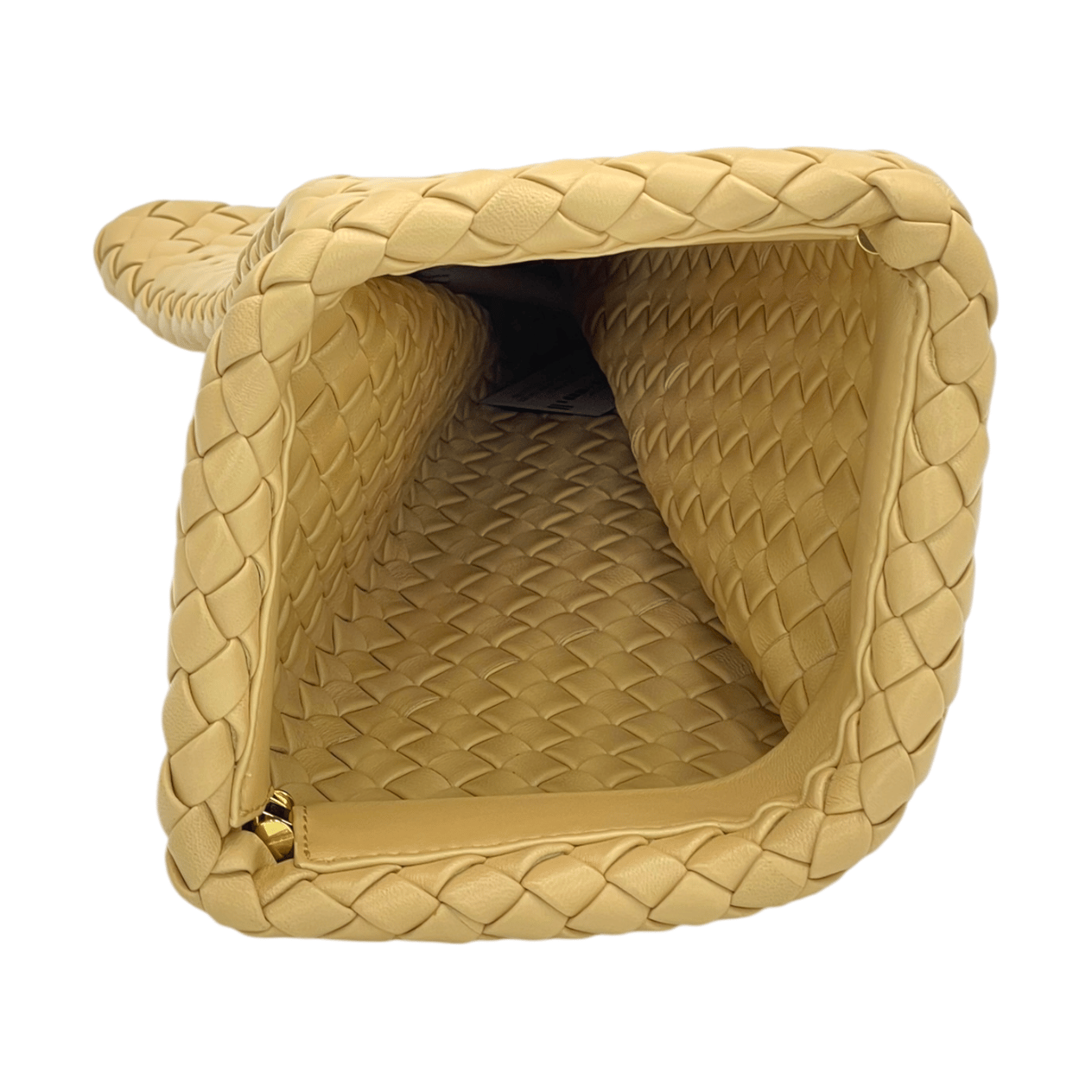  Bottega Veneta Almond Intrecciato Leather Criss Cross Clutch BOTTEGA VENETA  