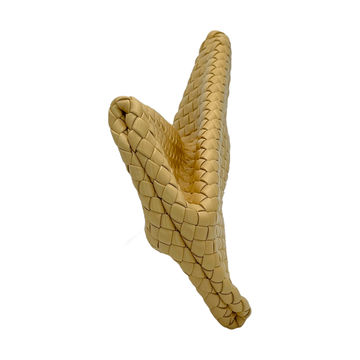  Bottega Veneta Almond Intrecciato Leather Criss Cross Clutch BOTTEGA VENETA  