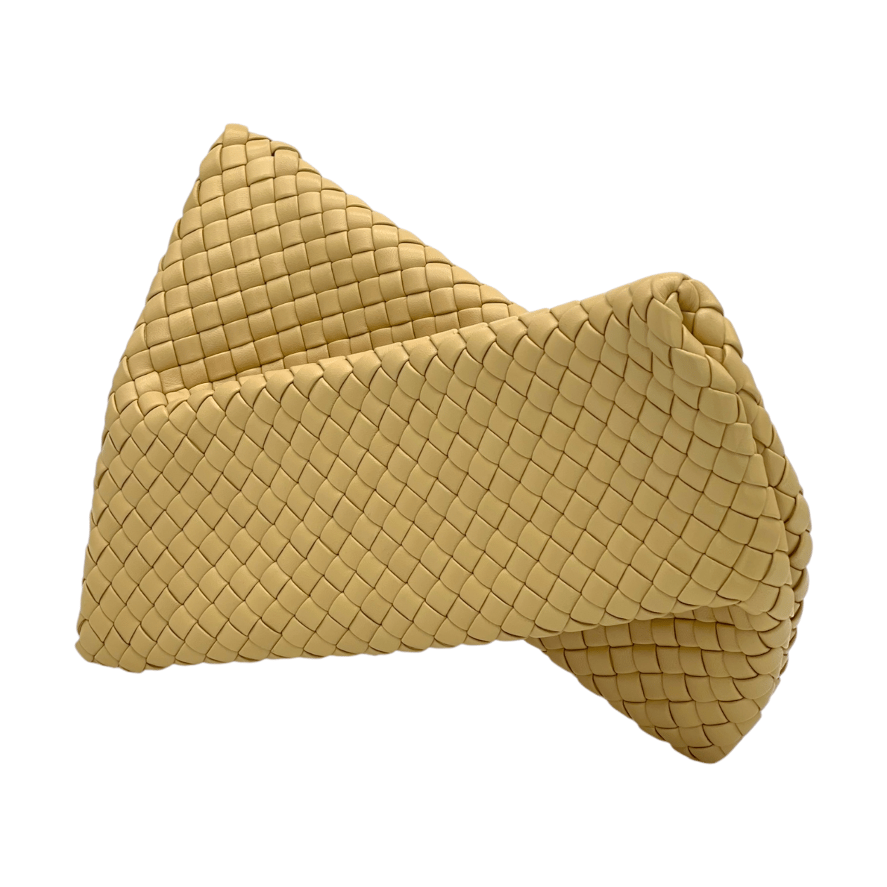  Bottega Veneta Almond Intrecciato Leather Criss Cross Clutch BOTTEGA VENETA  