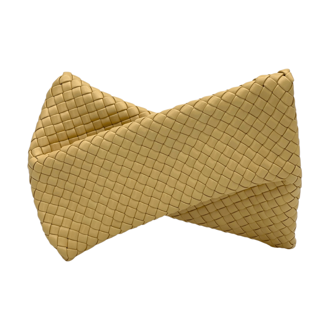  Bottega Veneta Almond Intrecciato Leather Criss Cross Clutch BOTTEGA VENETA  