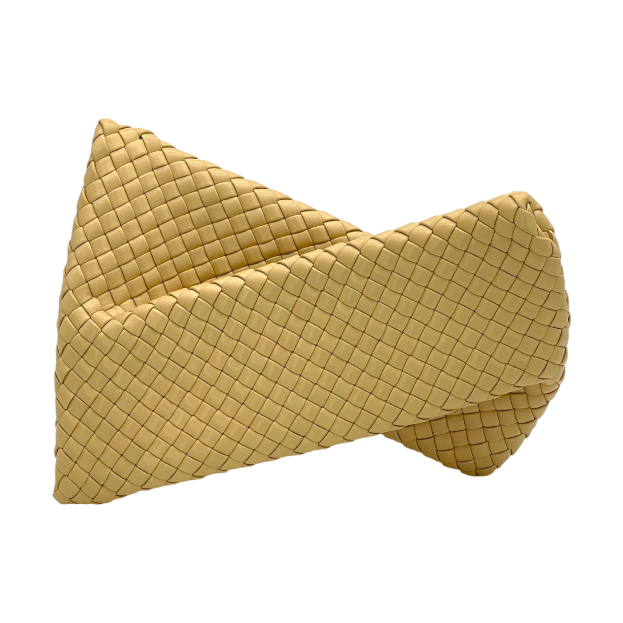  Bottega Veneta Almond Intrecciato Leather Criss Cross Clutch BOTTEGA VENETA  