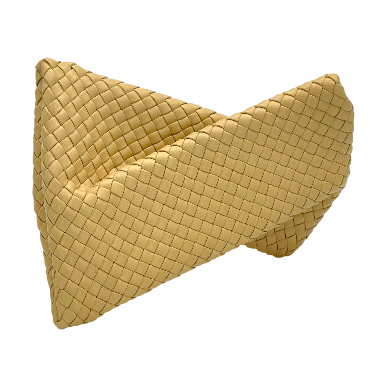  Bottega Veneta Almond Intrecciato Leather Criss Cross Clutch BOTTEGA VENETA  