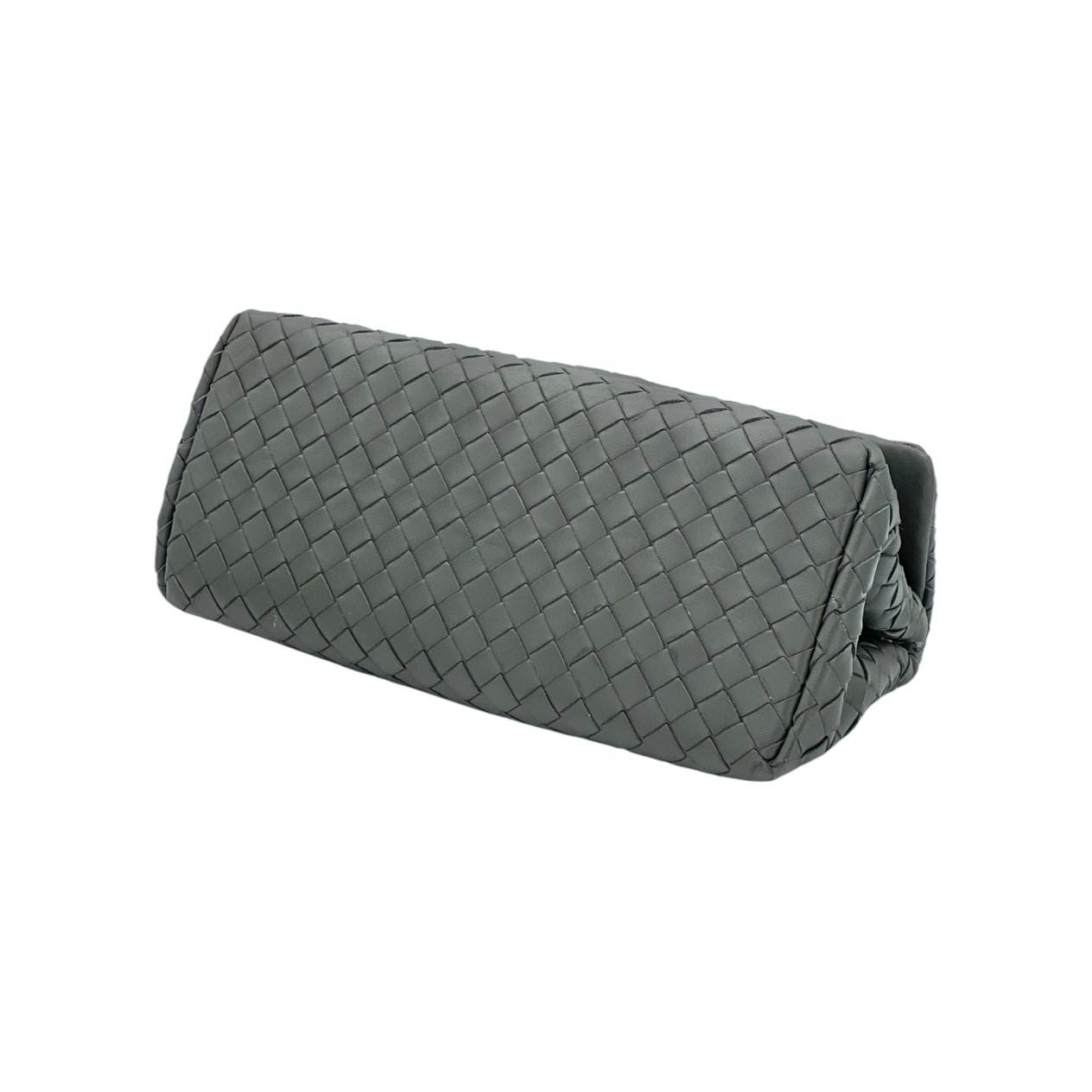 Bottega Veneta Khaki Leather Intrecciato Clutch BOTTEGA VENETA  