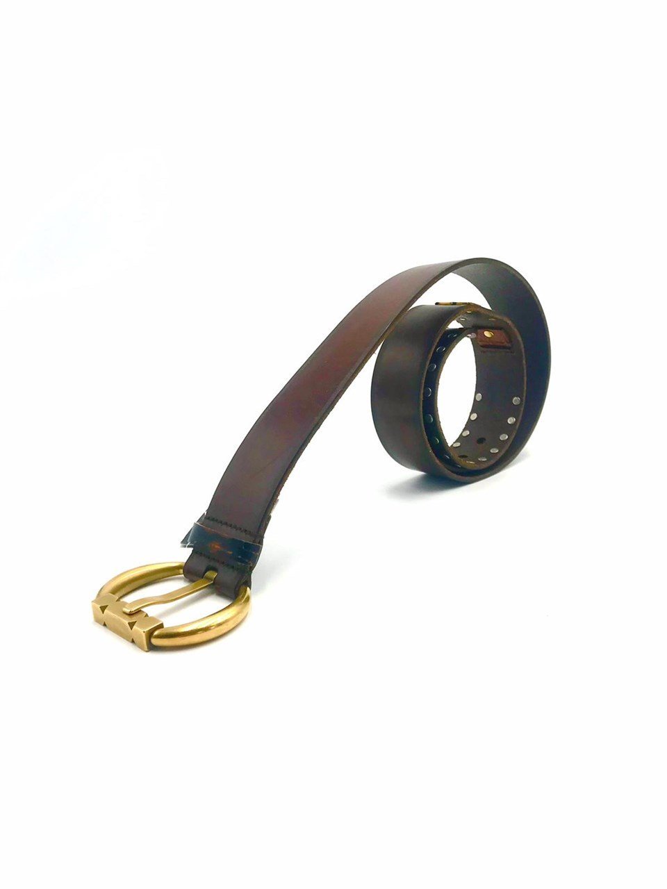 Brown Leather Belt With Logo Dolce & Gabbana