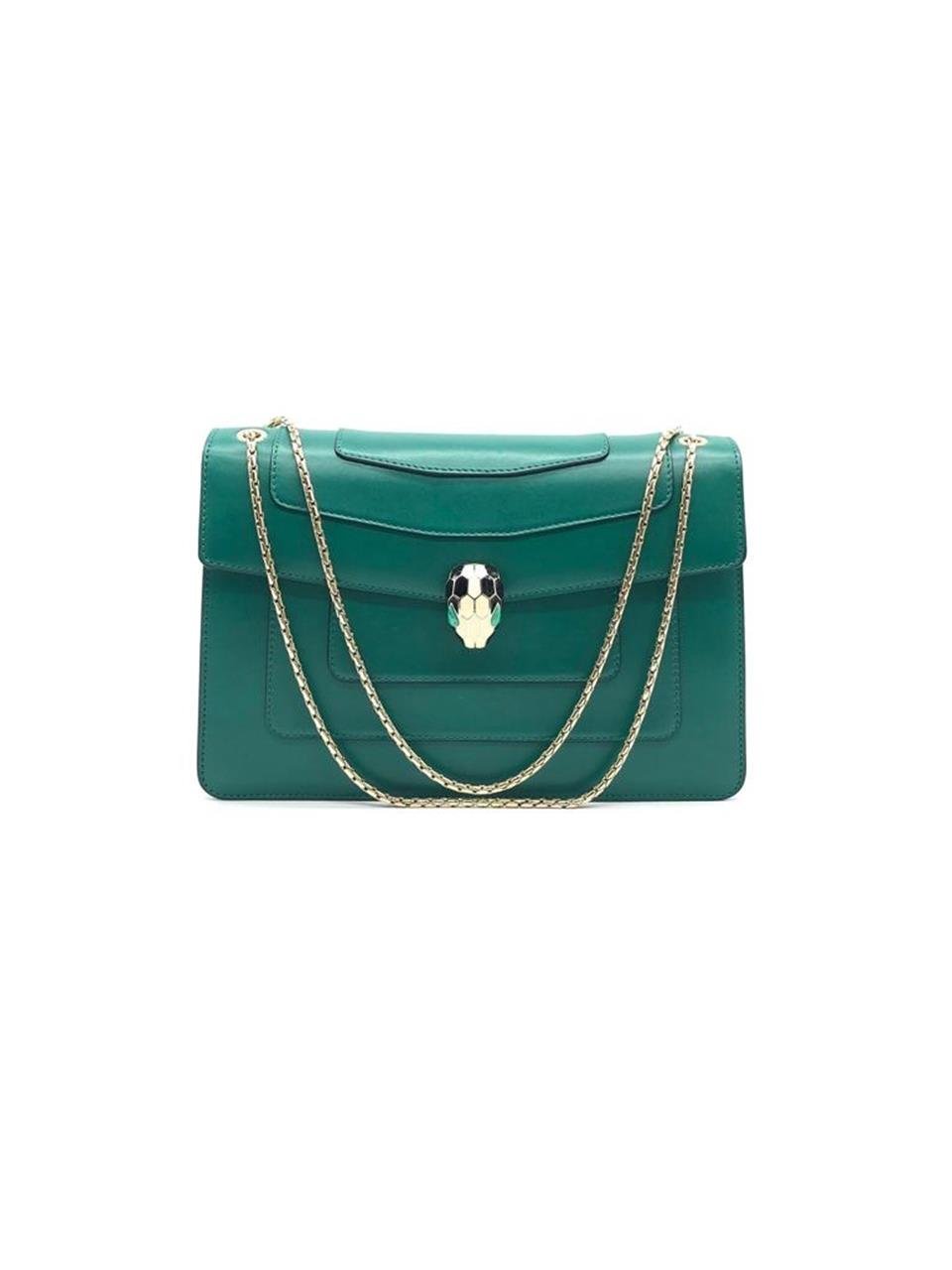  Bvlgari Serpenti Forever Yeşil Kol Çantası BVLGARI  