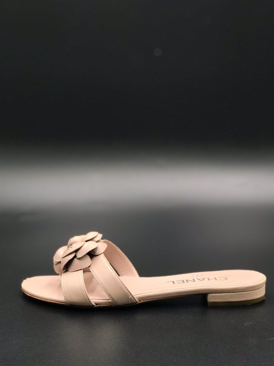 Camellia Flower Flat Slides Sandals