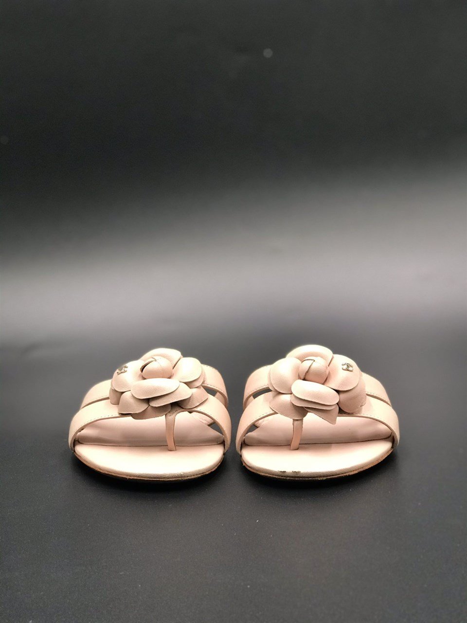 Camellia Flower Flat Slides Sandals