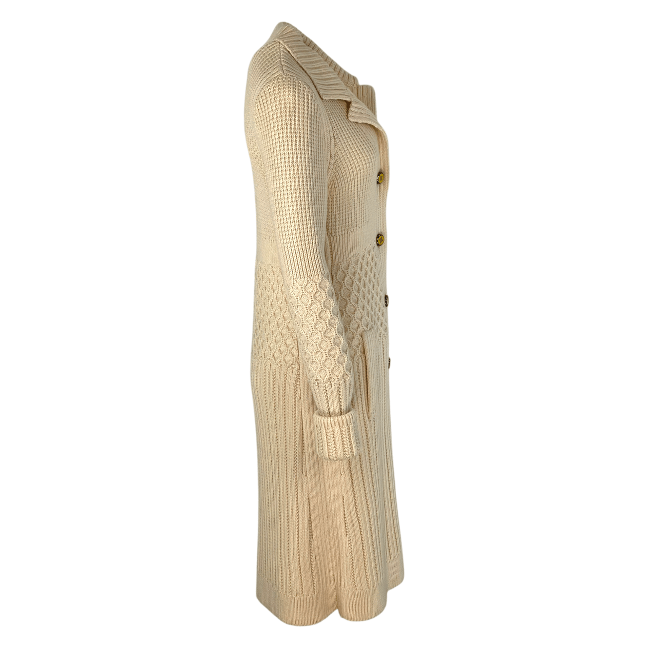  Celine Cream Long Cardigan M CELINE  