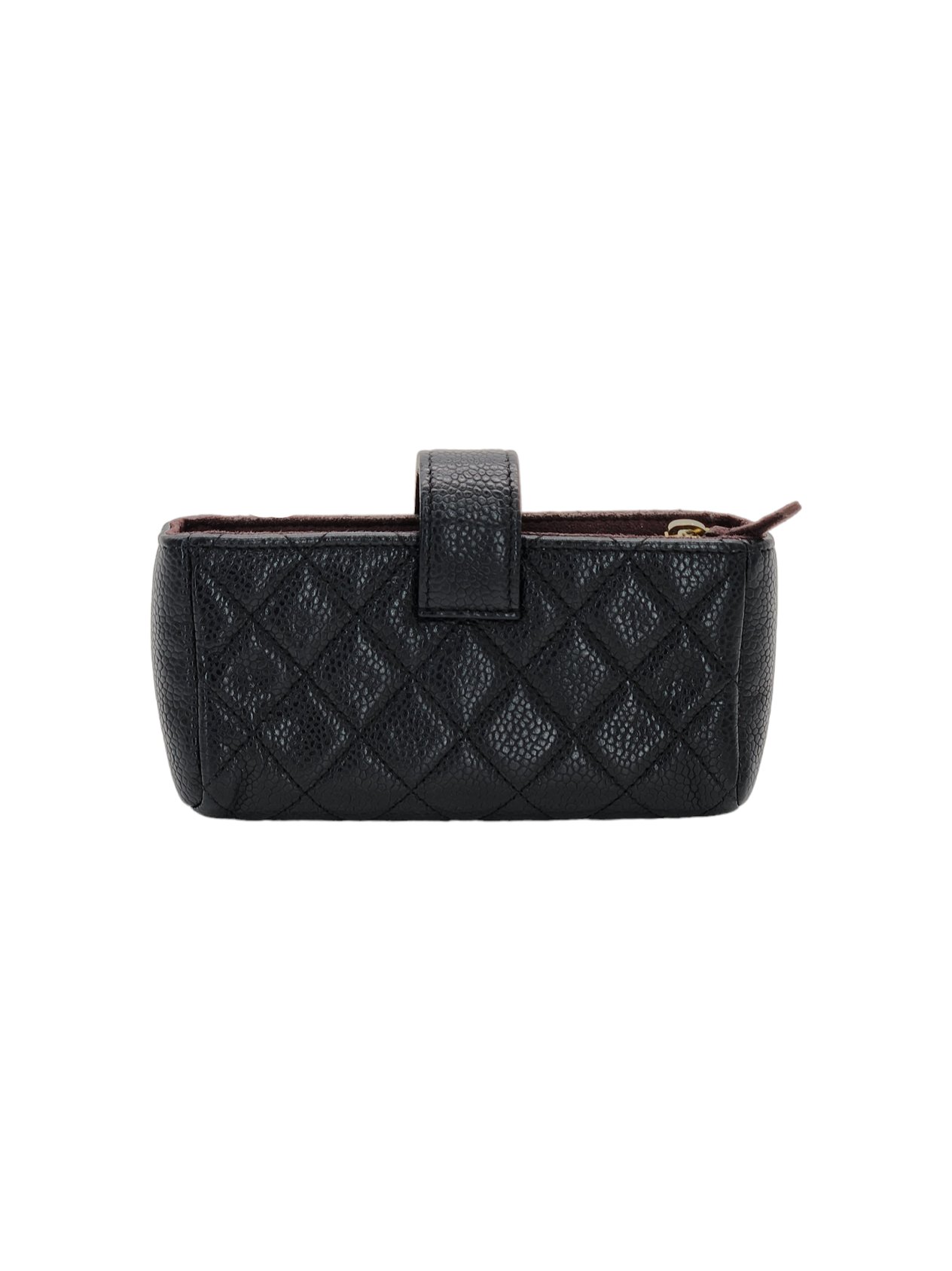  Chanel Black Caviar CC Interlocking  Wallet CHANEL  