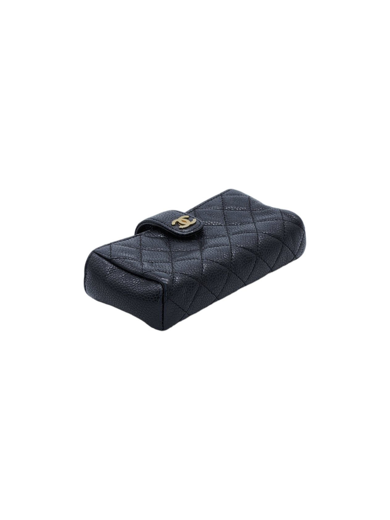  Chanel Black Caviar CC Interlocking  Wallet CHANEL  