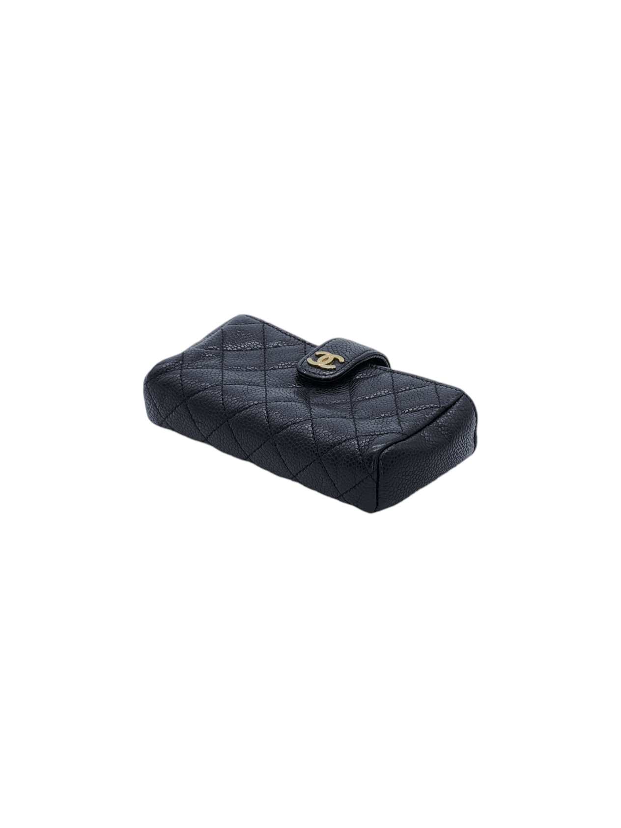  Chanel Black Caviar CC Interlocking  Wallet CHANEL  