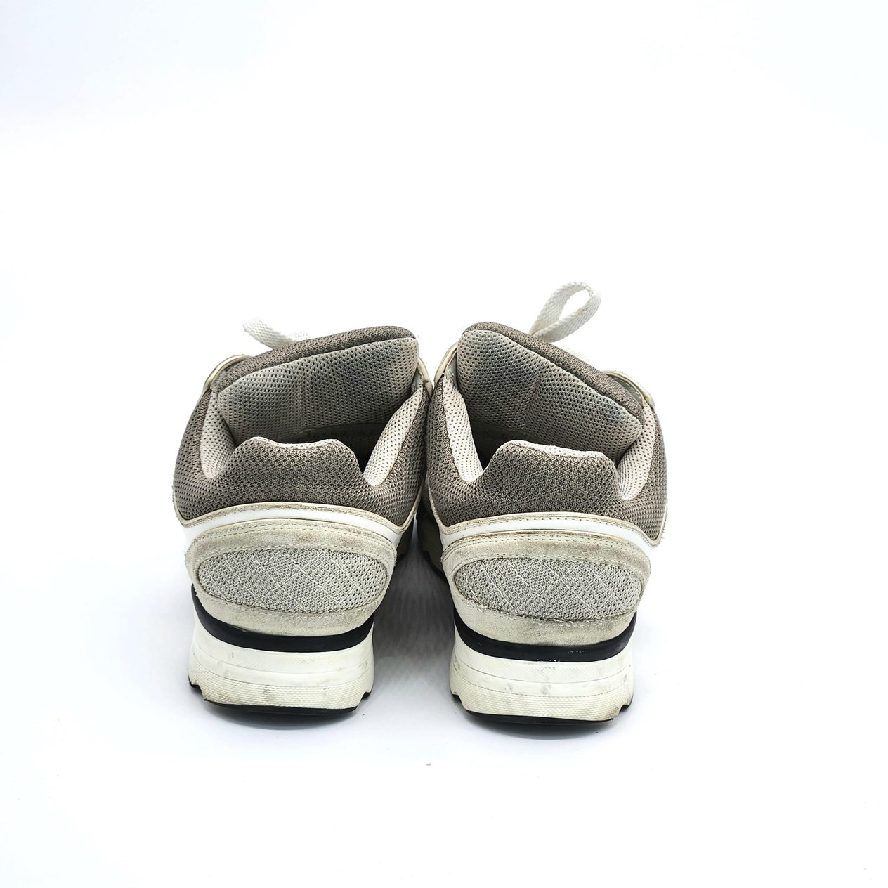  Chanel CC Logo Khaki Suede Leather 37 CHANEL  