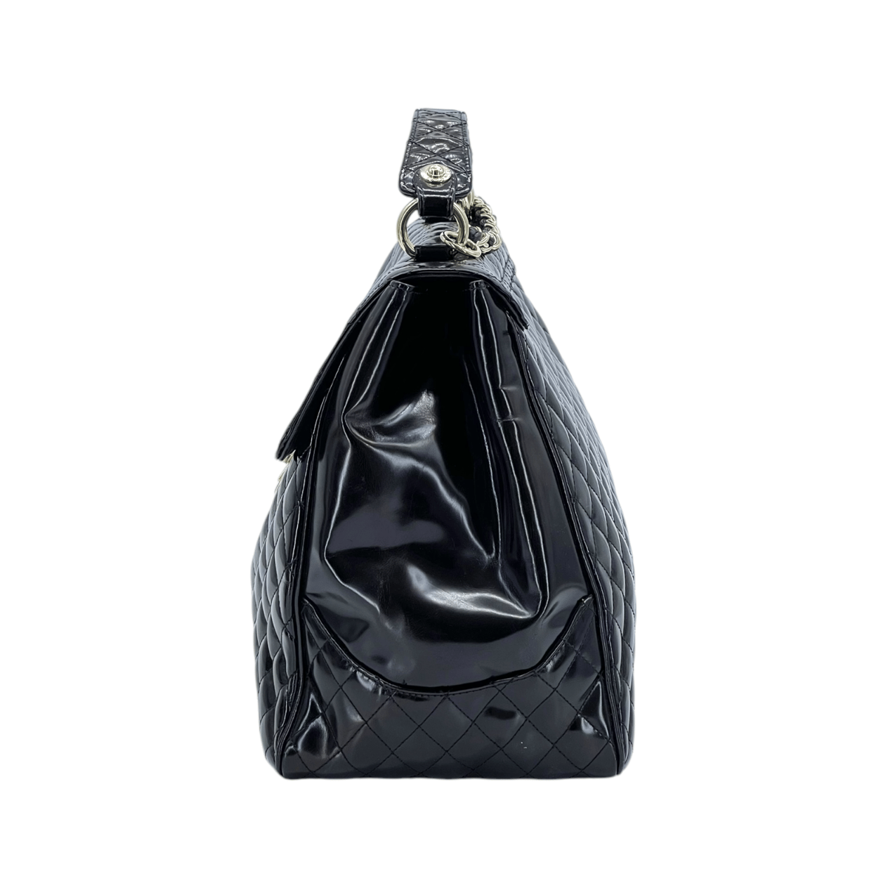  Chanel Glazed Lambskin Quilted Mademoiselle Kelly Top Handle Shoulder Bag CHANEL  