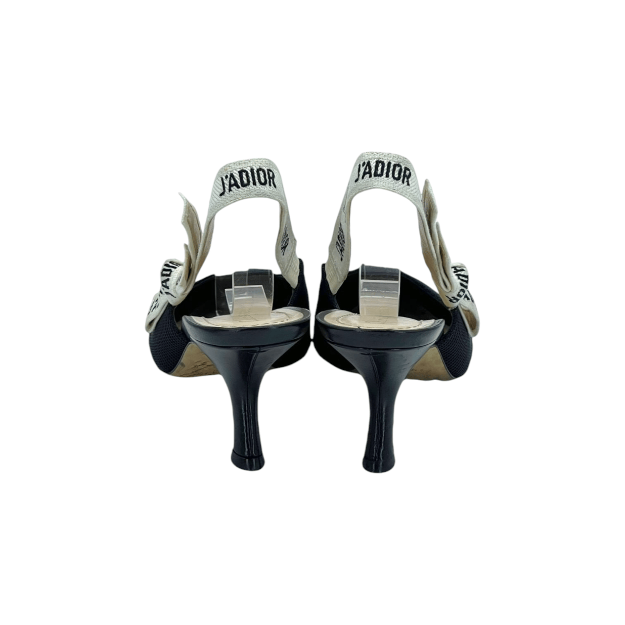  Christian Dior Black Technical Fabric Jadior Slingback Pumps 39 CHRISTIAN DIOR  