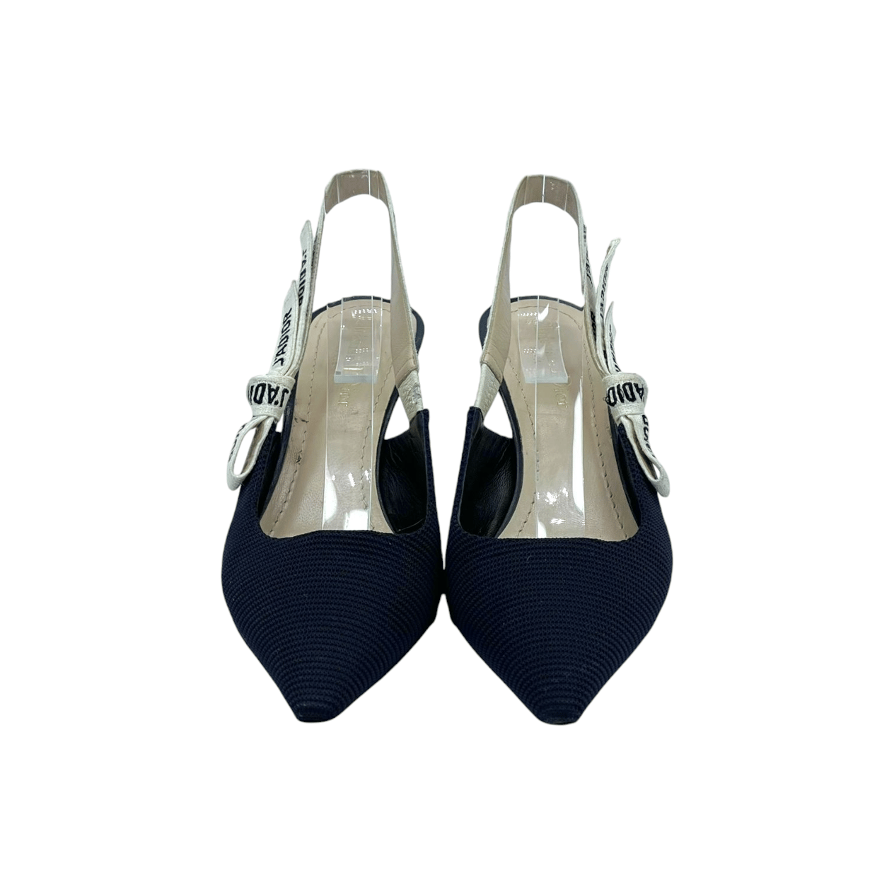  Christian Dior Black Technical Fabric Jadior Slingback Pumps 39 CHRISTIAN DIOR  