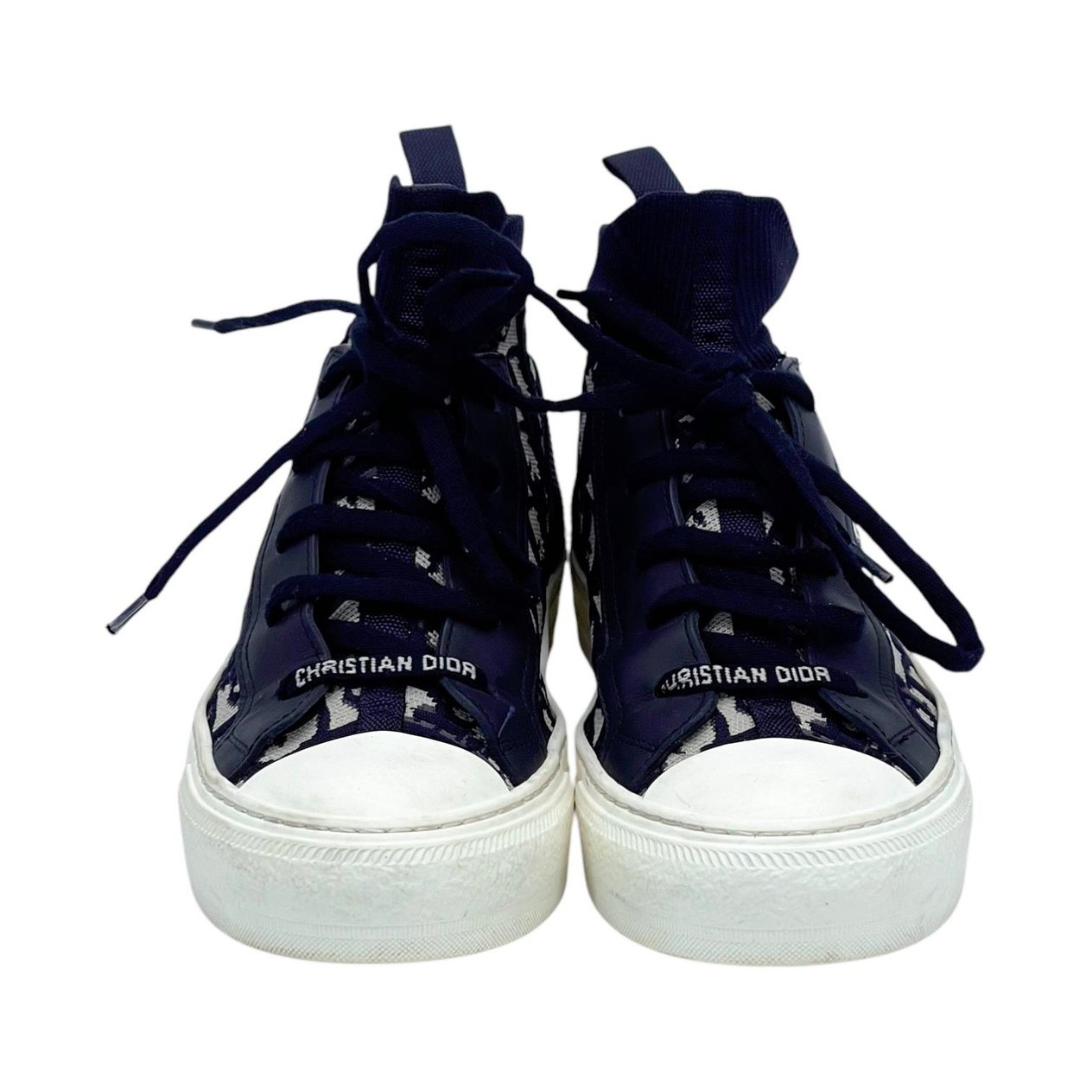  Christian Dior Deep Blue Dior Oblique Technical Mesh Calfskin Walk'n'Dior Sneakers 36 CHRISTIAN DIOR  
