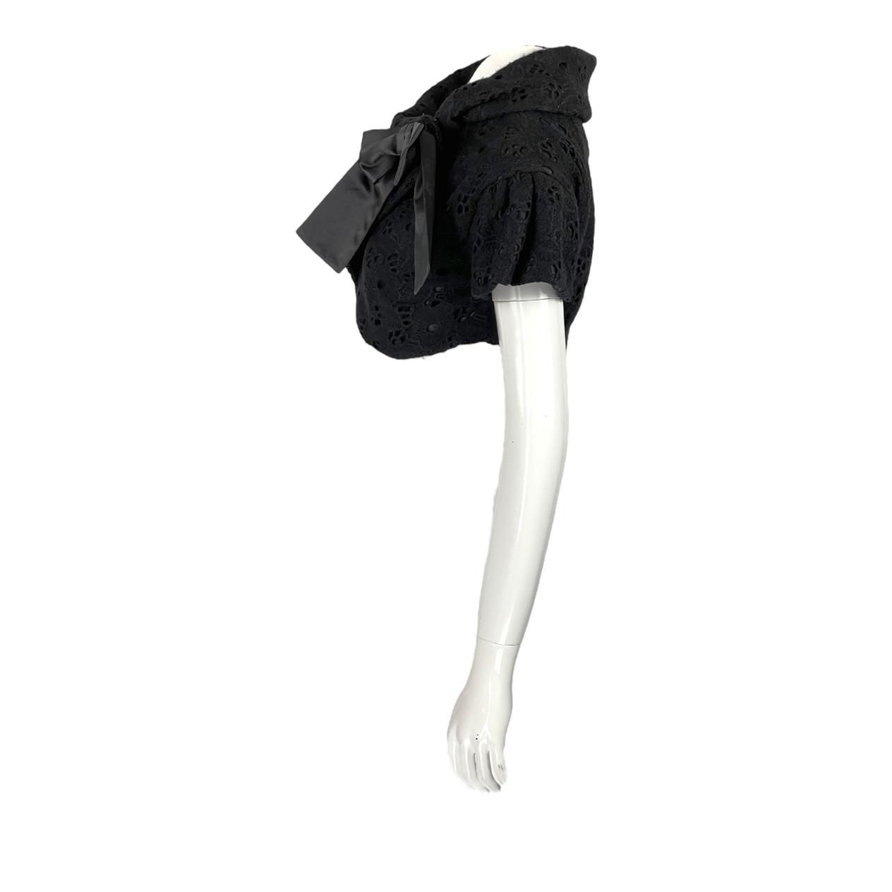  Dolce Gabbana Black Festoon Bow Bolero IT38 DOLCE & GABBANA  