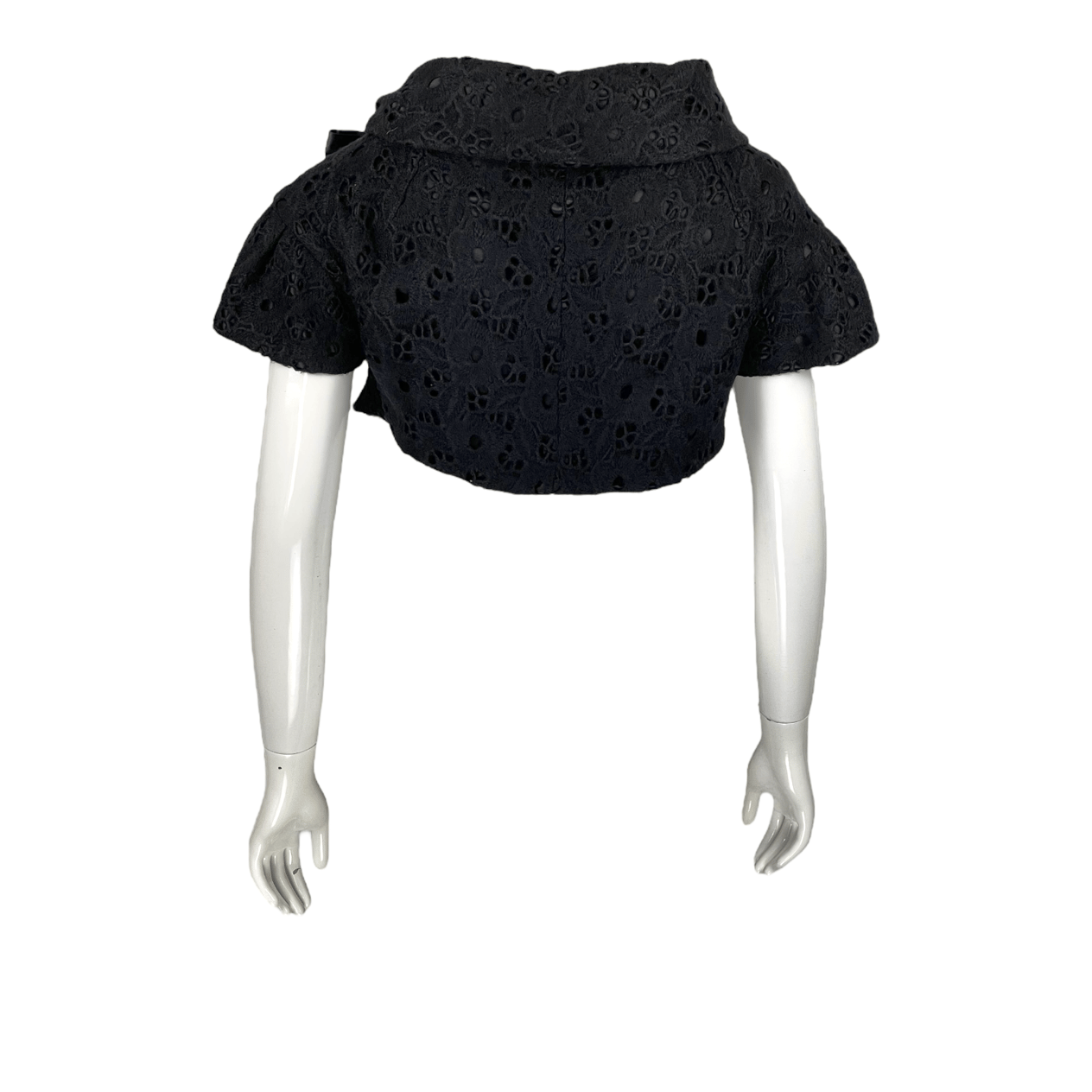  Dolce Gabbana Black Festoon Bow Bolero IT38 DOLCE & GABBANA  