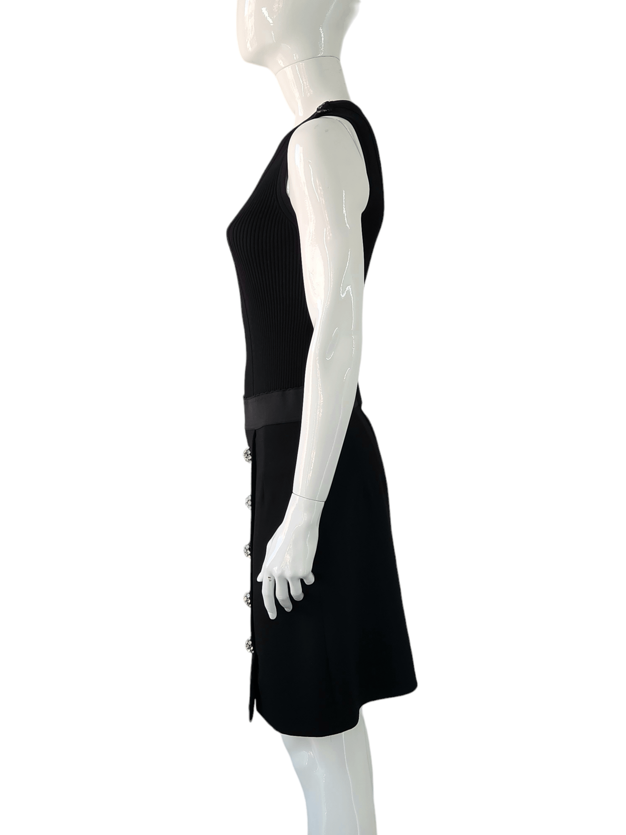  Dolce Gabbana Black Silver Stone Skirt IT42 DOLCE & GABBANA  