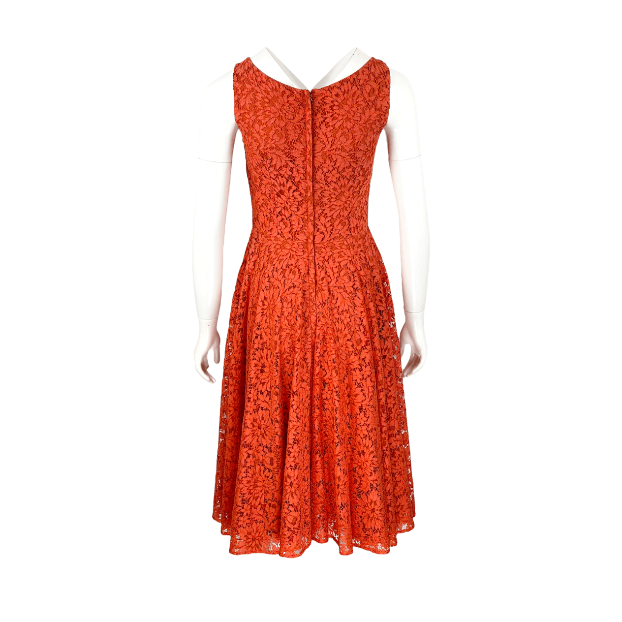  Dolce Gabbana Coral Lace Sleeveless Dress IT38 DOLCE & GABBANA  