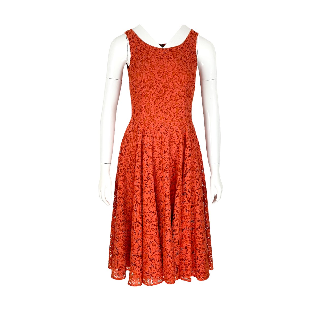  Dolce Gabbana Coral Lace Sleeveless Dress IT38 DOLCE & GABBANA  