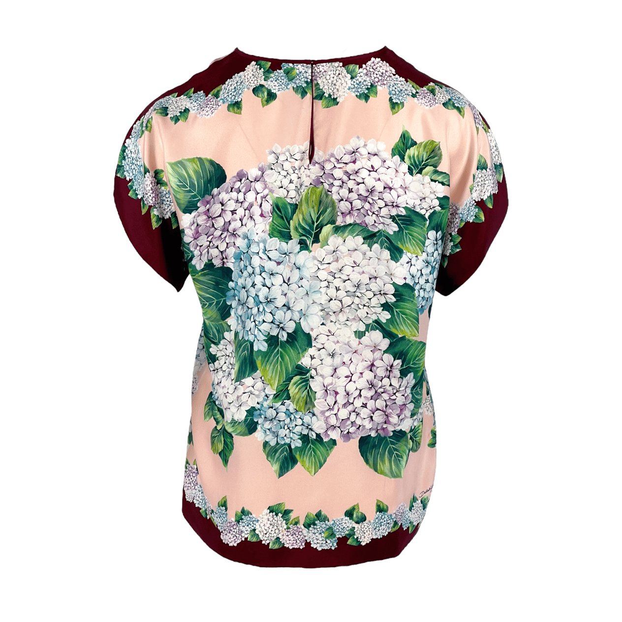  Dolce Gabbana Multicolor Ortensia Print Silk Blouse IT40 DOLCE & GABBANA  