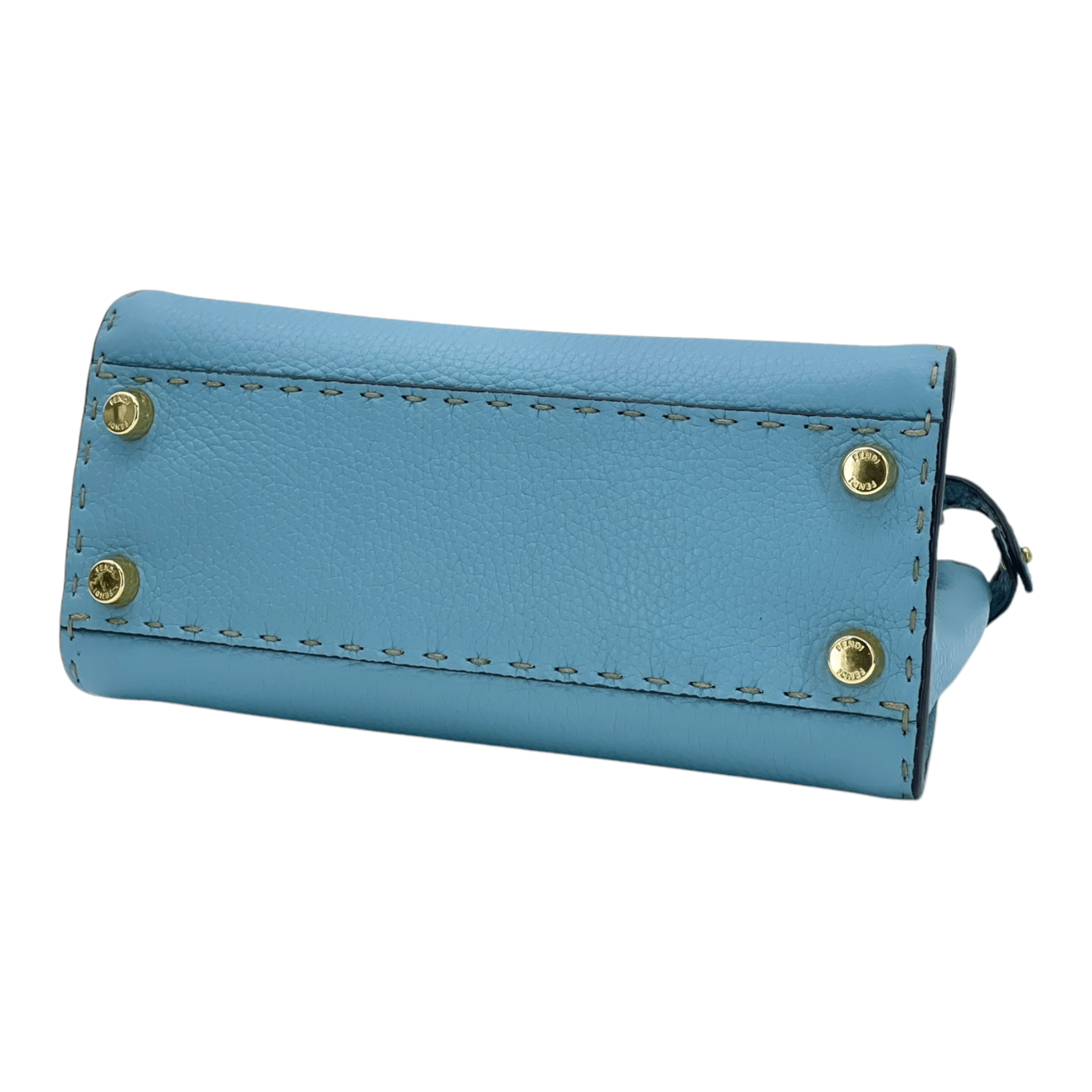  Fendi Light Blue Calfskin Mini Peekaboo Bag FENDI  
