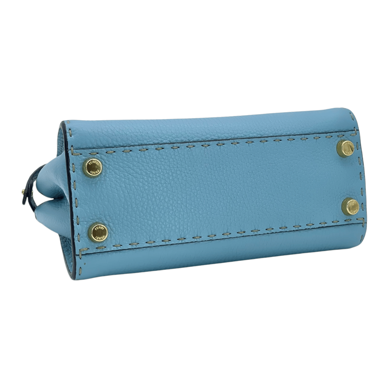  Fendi Light Blue Calfskin Mini Peekaboo Bag FENDI  
