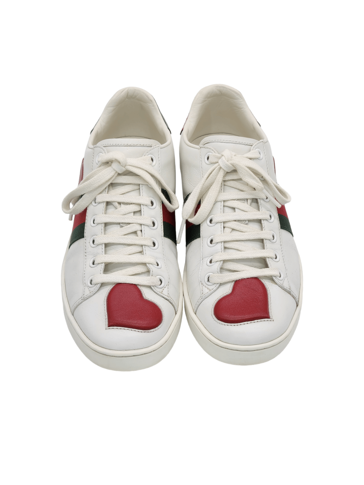  Gucci Ace Embroidered Hearts Sneakers 37.5 GUCCI  