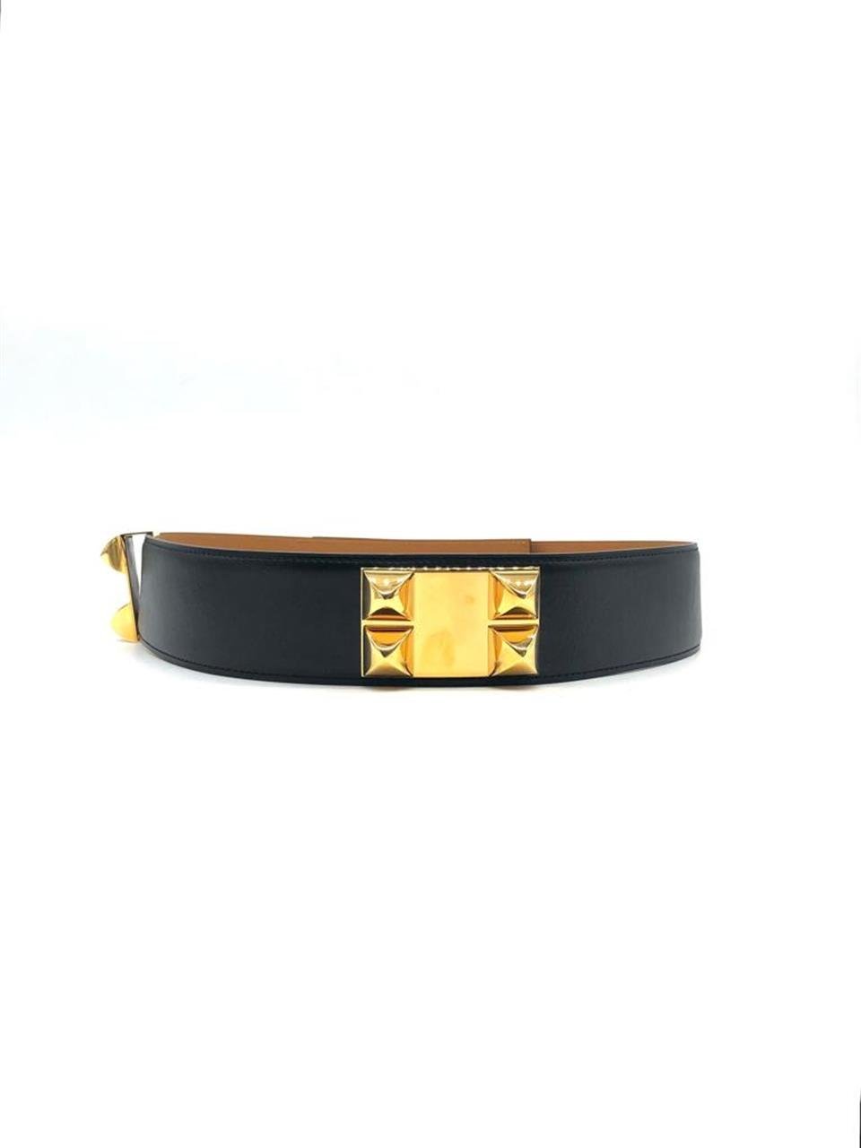  Hermes 2007 Collier De Chien Siyah Gold Kemer 85 HERMES  