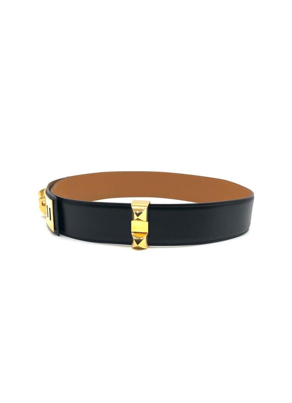  Hermes 2007 Collier De Chien Siyah Gold Kemer 85 HERMES  