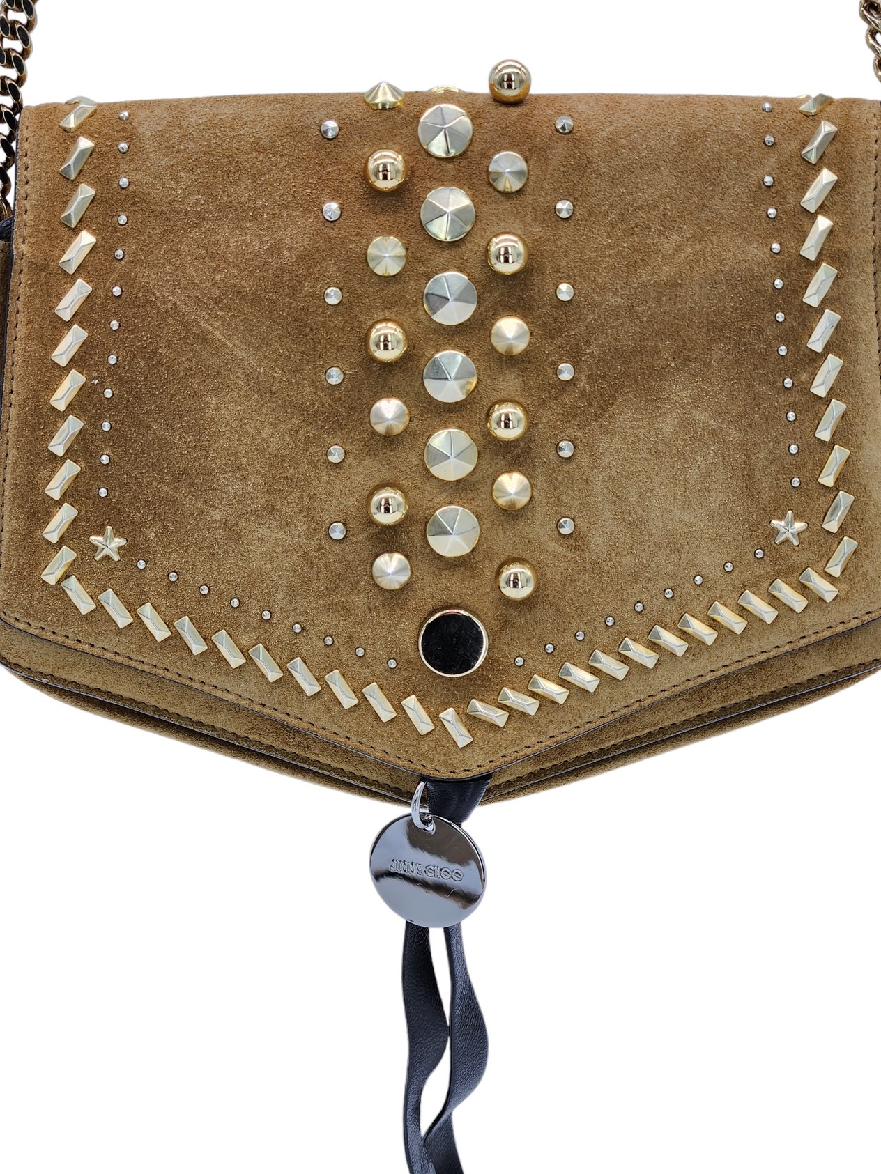  Jimmy Choo Arrow Studded Suede Crossbody Bag JIMMY CHOO  