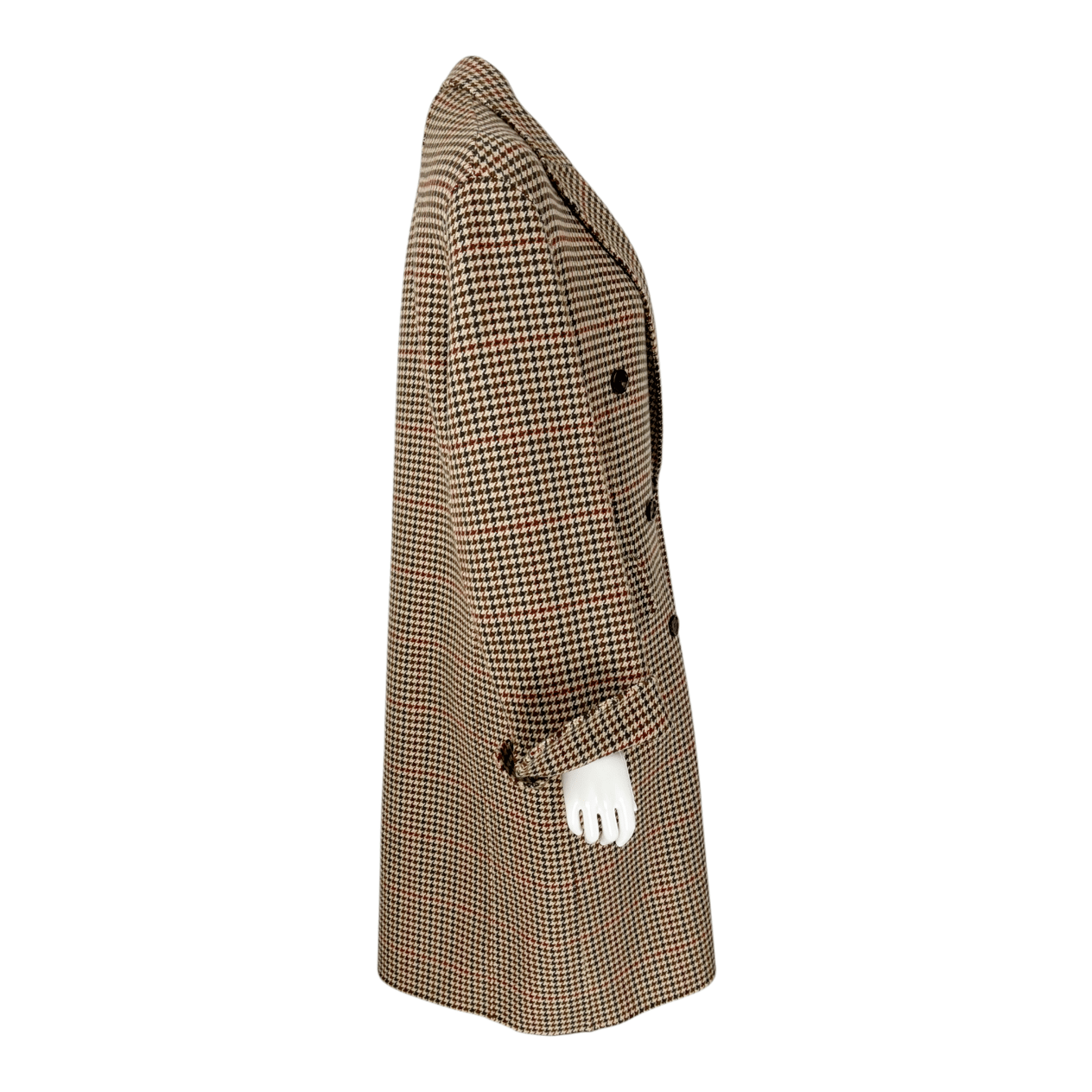  Joseph Beige Brown Wool Plaid Coat 32 JOSEPH  