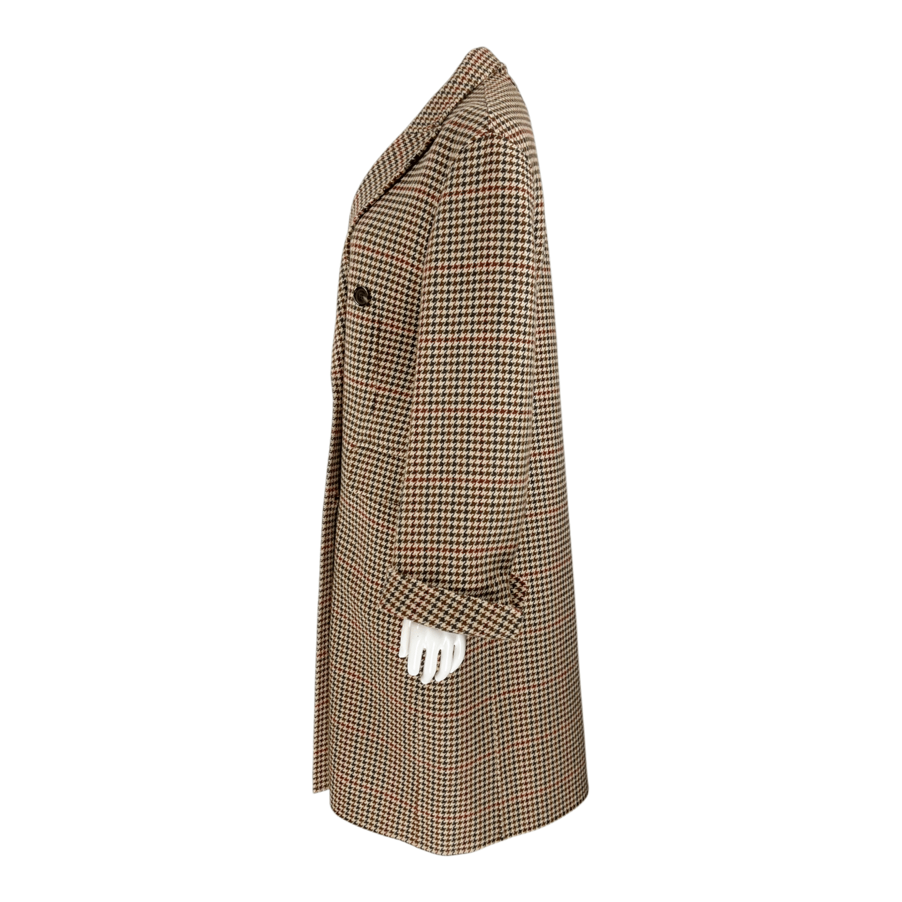  Joseph Beige Brown Wool Plaid Coat 32 JOSEPH  
