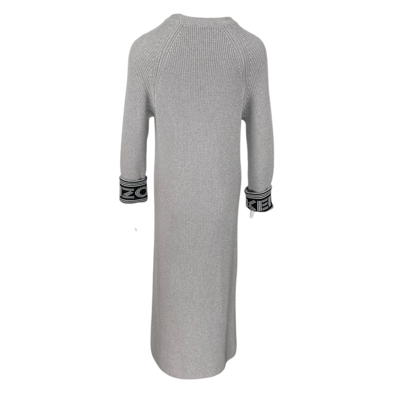  Kenzo Grey Long Wool Dress S KENZO  
