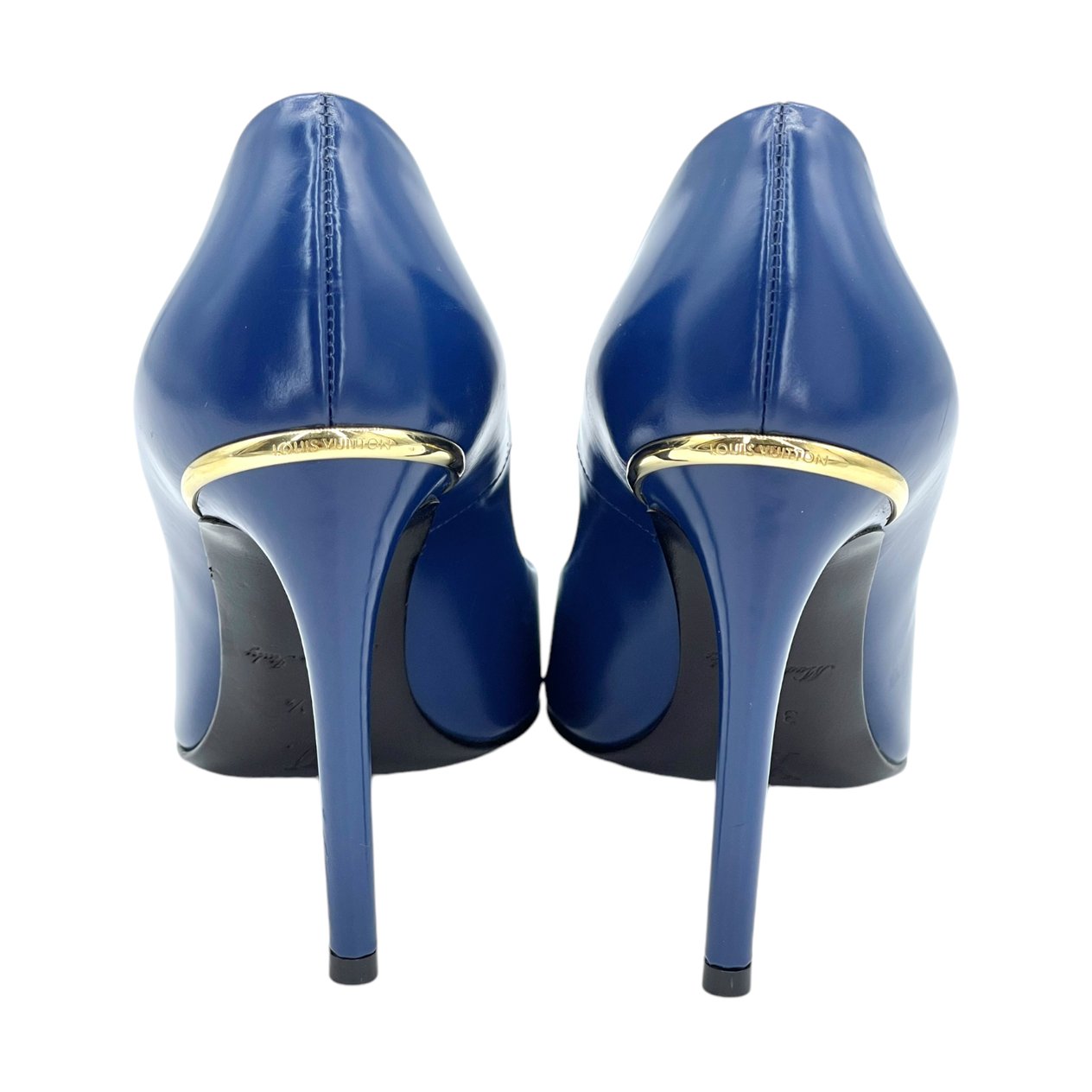  Louis Vuitton Blue Leather Eyeline Pumps 34.5 LOUIS VUITTON  