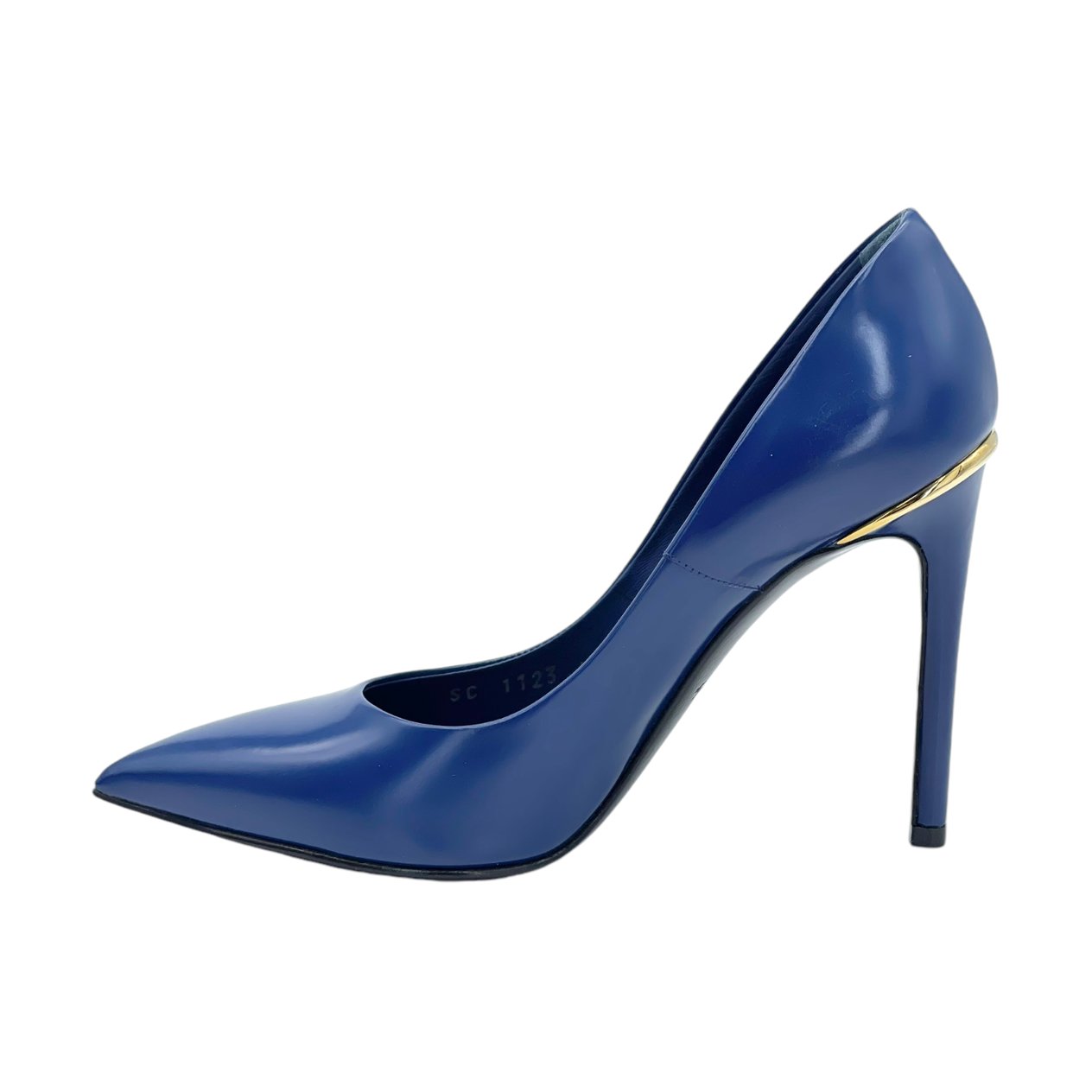  Louis Vuitton Blue Leather Eyeline Pumps 34.5 LOUIS VUITTON  