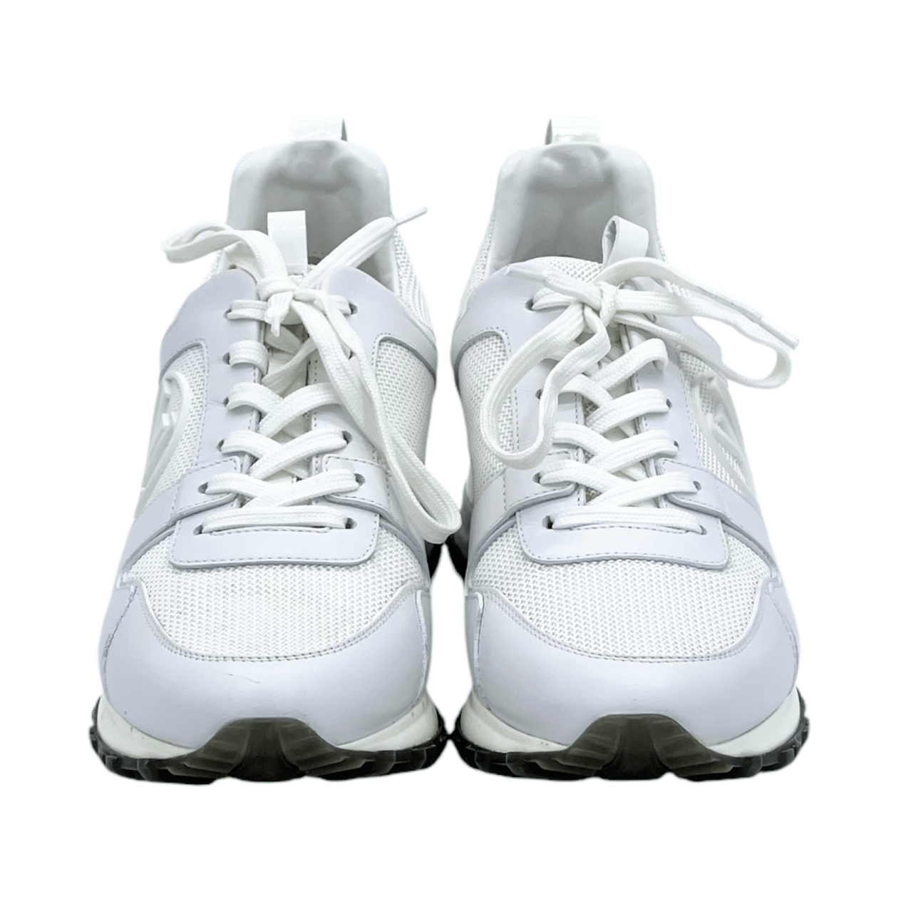  Louis Vuitton White Mesh Leather Run Away Low Top Sneakers 37 LOUIS VUITTON  