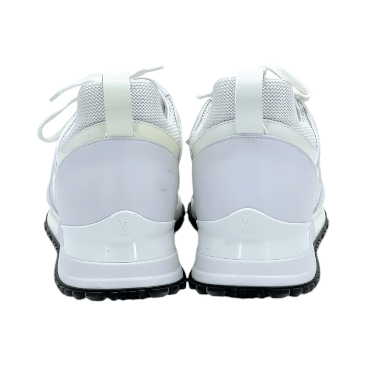  Louis Vuitton White Mesh Leather Run Away Low Top Sneakers 37 LOUIS VUITTON  