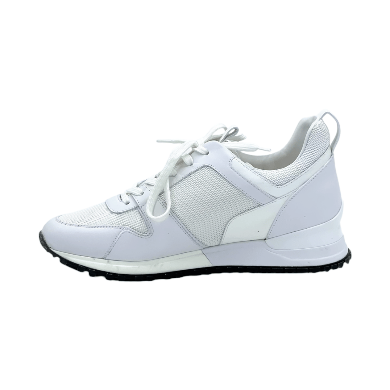 Louis Vuitton White Mesh Leather Run Away Low Top Sneakers 37 LOUIS VUITTON  