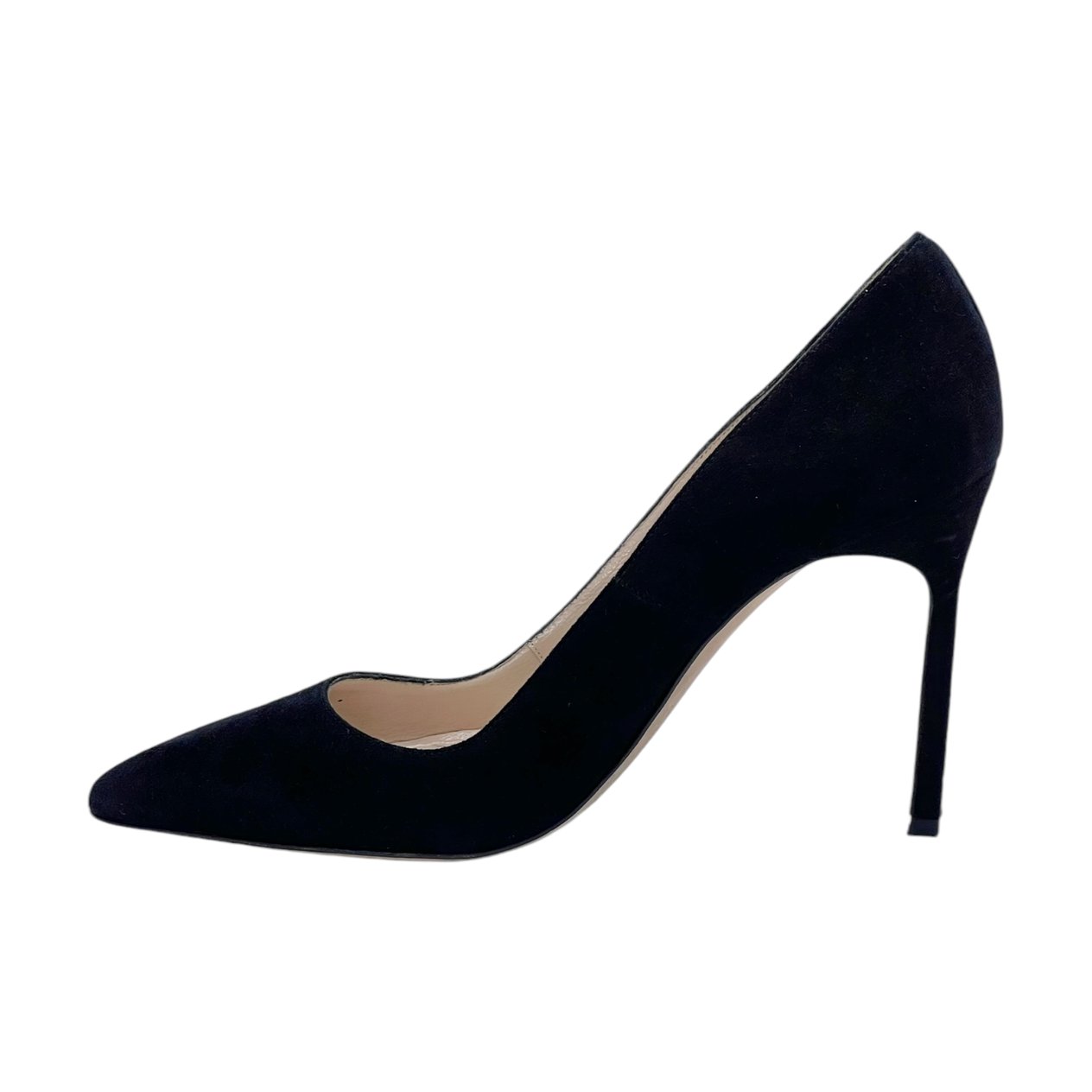  Manolo Blahnik Black Suede BB Tora Heel Pumps 37 MANOLO BLAHNIK  